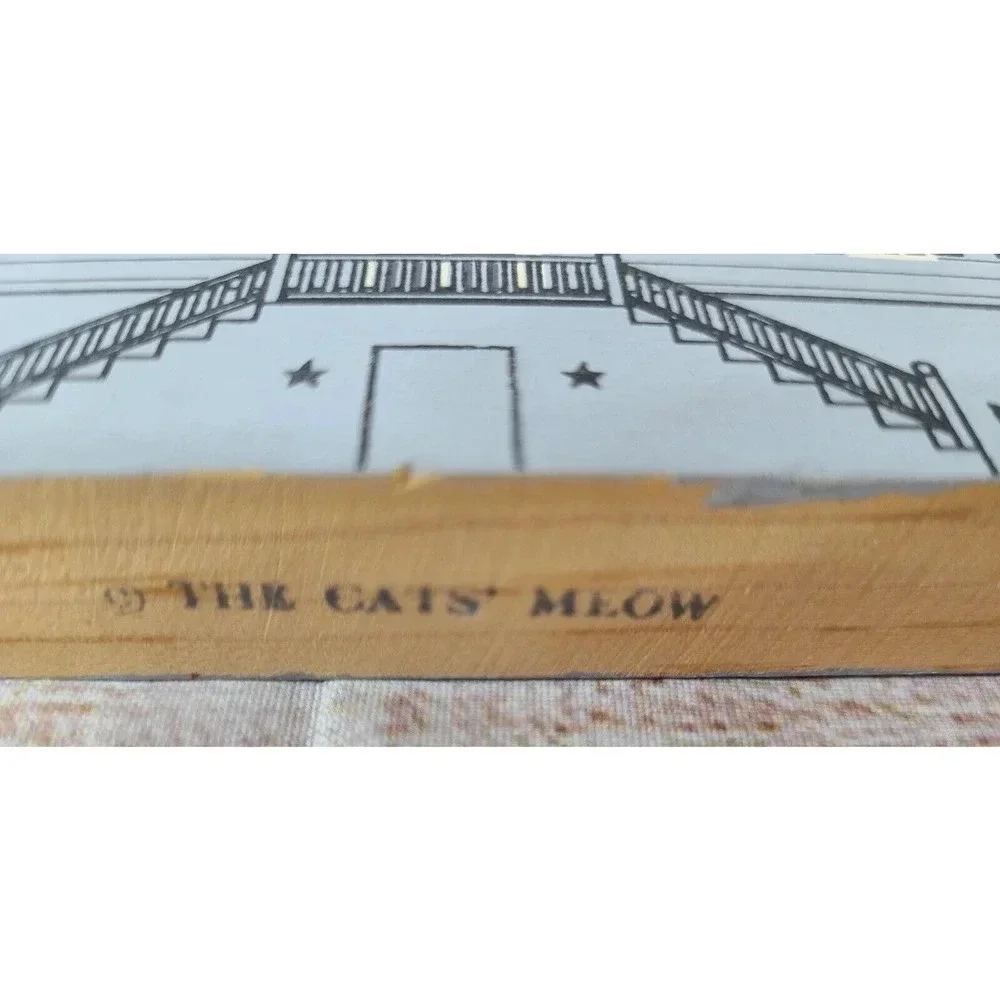 The Cat's Meow Gemeinhaus 1741 Bethlehem PA Oldest Building Museum Signed 1991